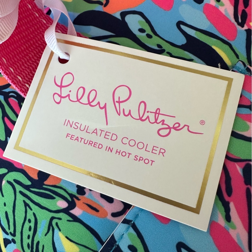 NWT Lilly Pulitzer Insulated Cooler Tote Bag - "Hot Spot", Beach Bag, Pool Tote - Picture 7 of 9